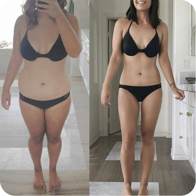 the girl lost weight